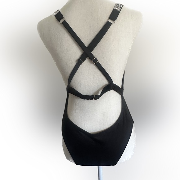 NWOT—VS Shine Strap Plunge Swimsuit/bodysuit. Bling! Perfect w/jeans - Picture 3 of 6